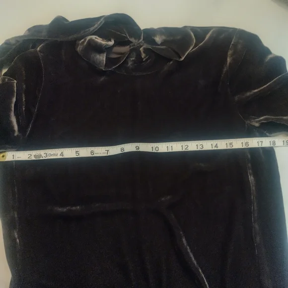 EILEEN FISHER Mock neck Velvet Dress with Pockets size XXS - Picture 4 of 8